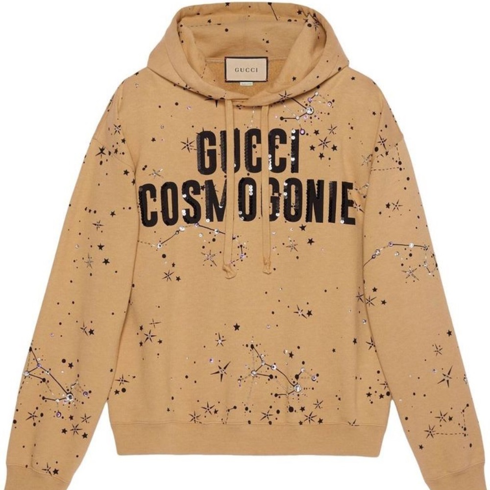 GUCCI - Authentic Swarovski Cosmogonie Constellation-print Hoodie In Beige